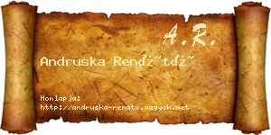 Andruska Renátó névjegykártya