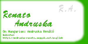 renato andruska business card