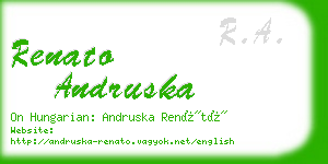 renato andruska business card
